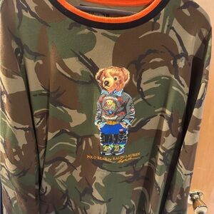 Ralph Lauren Kids Camouflage Polo Bear Long Sleeve